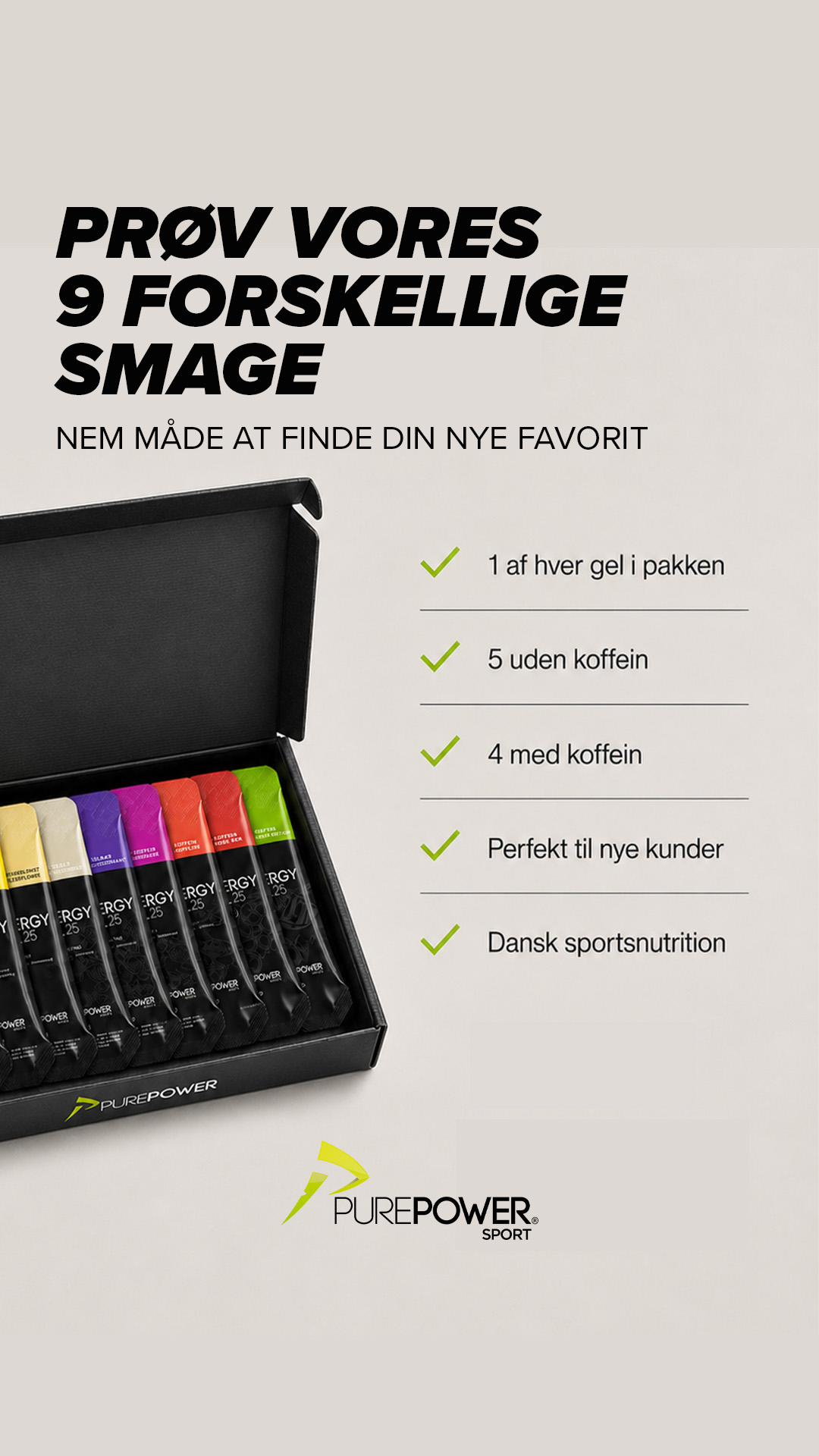 PurePower.dk > Sports Nutrition Facebook ad