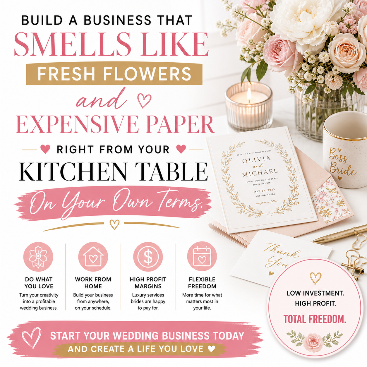 Lina Anderson Facebook ad: Wedding Business Kit