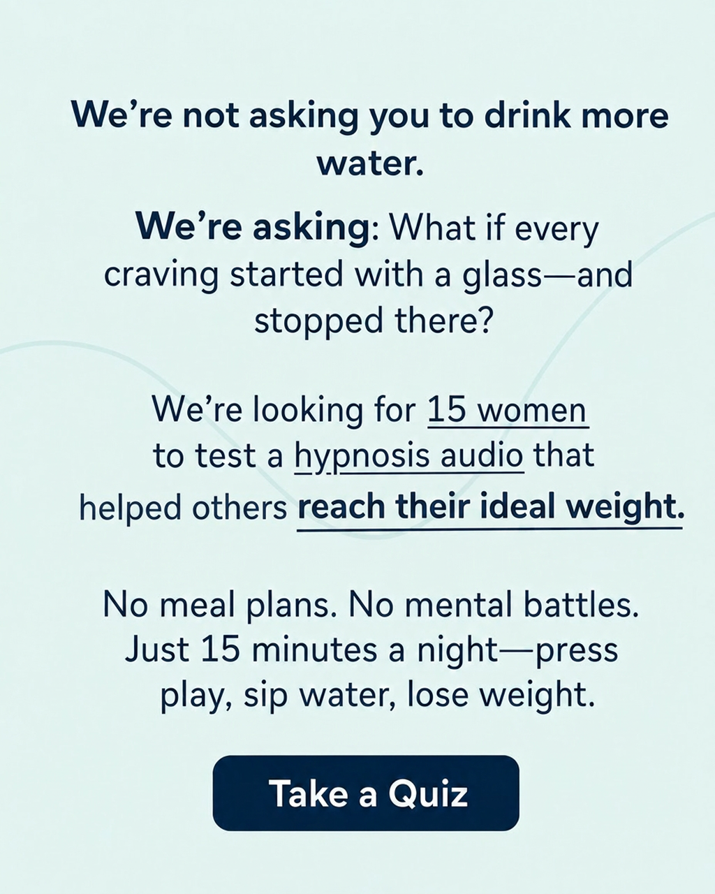 Kure for Hypnotherapy Facebook ad