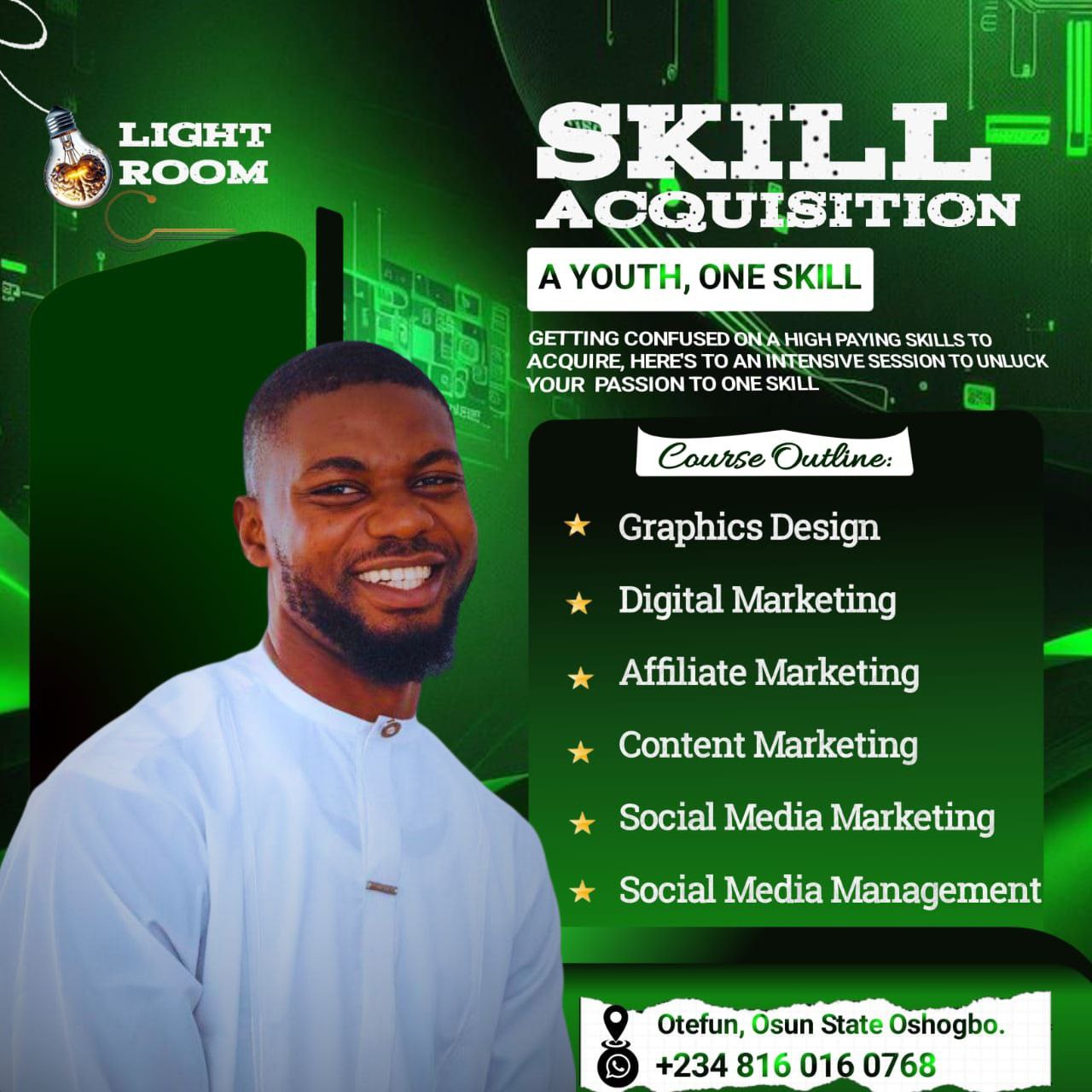 Timileyin Seun Ogunlade Facebook ad: Free Digital Skills Training in Osogbo