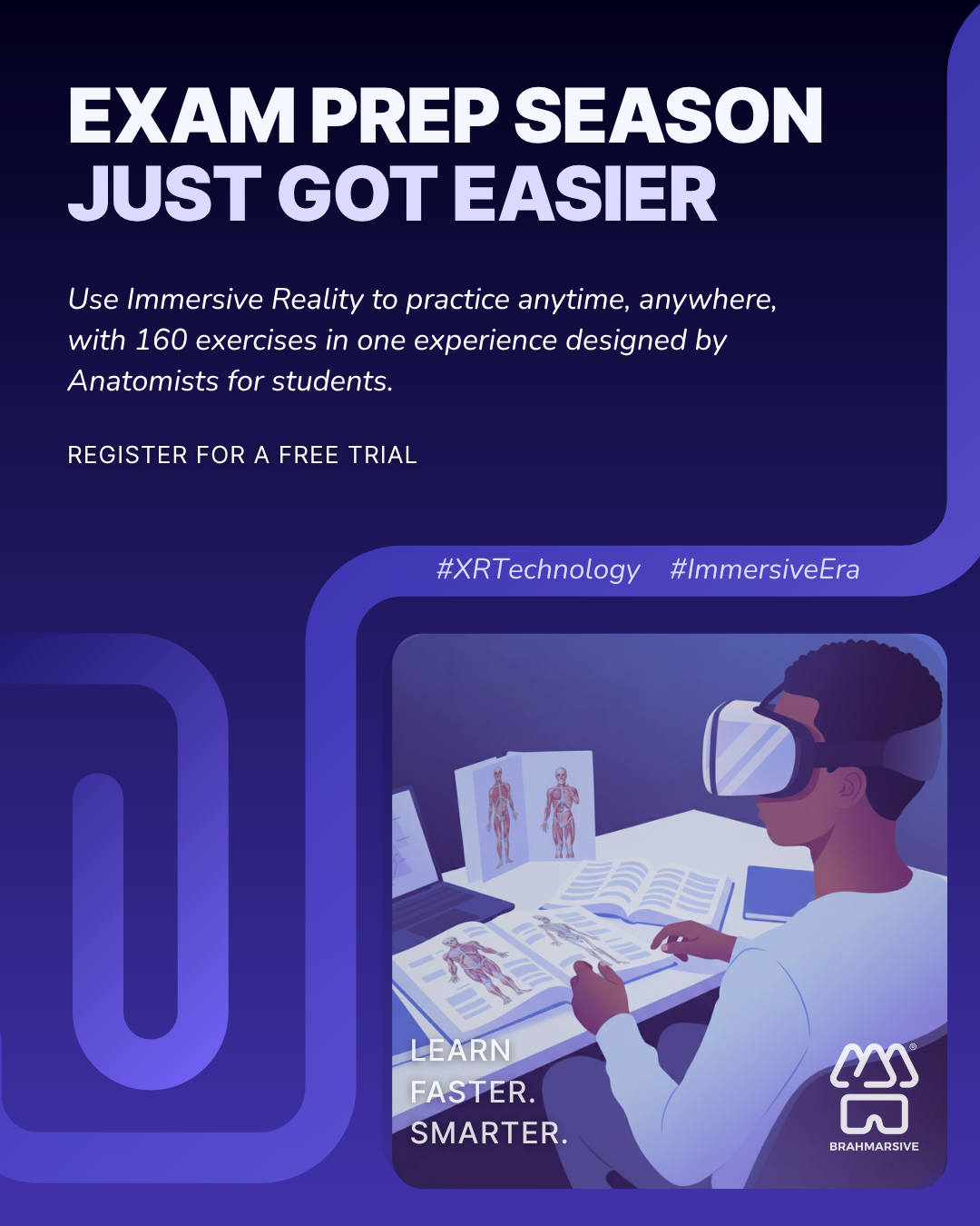 Brahmarsive Inc. Facebook ad: No Limits: Learn Anatomy Anytime, Anywhere