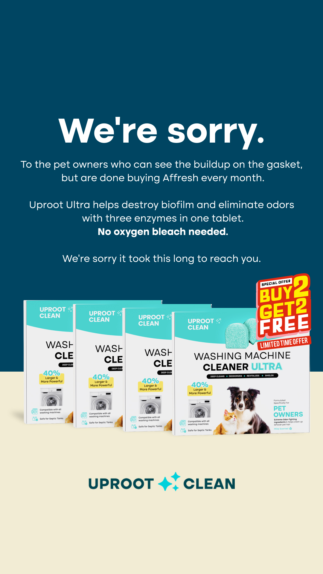 Uproot Clean Facebook ad