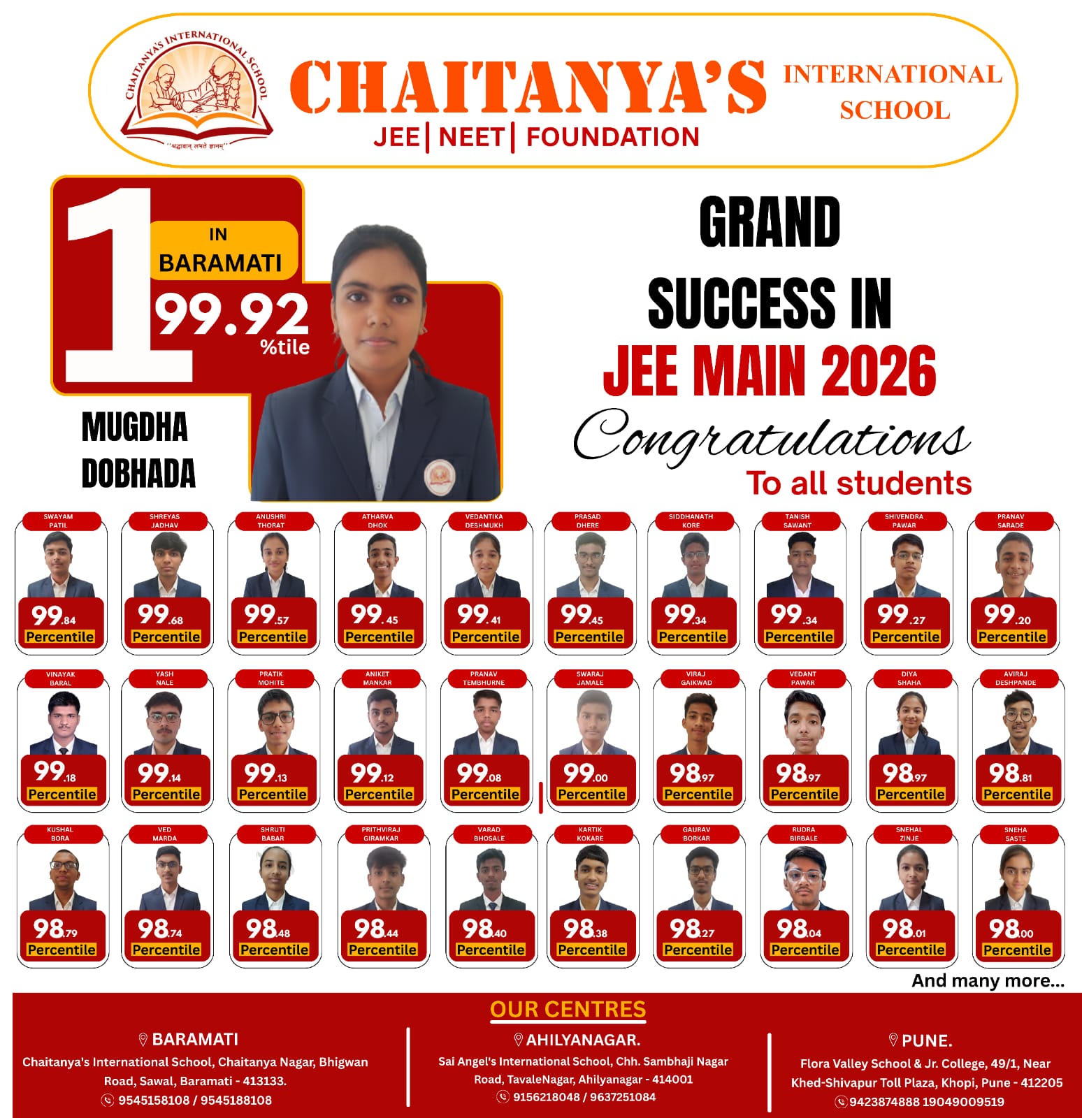 Chaitanya's Academy Facebook ad