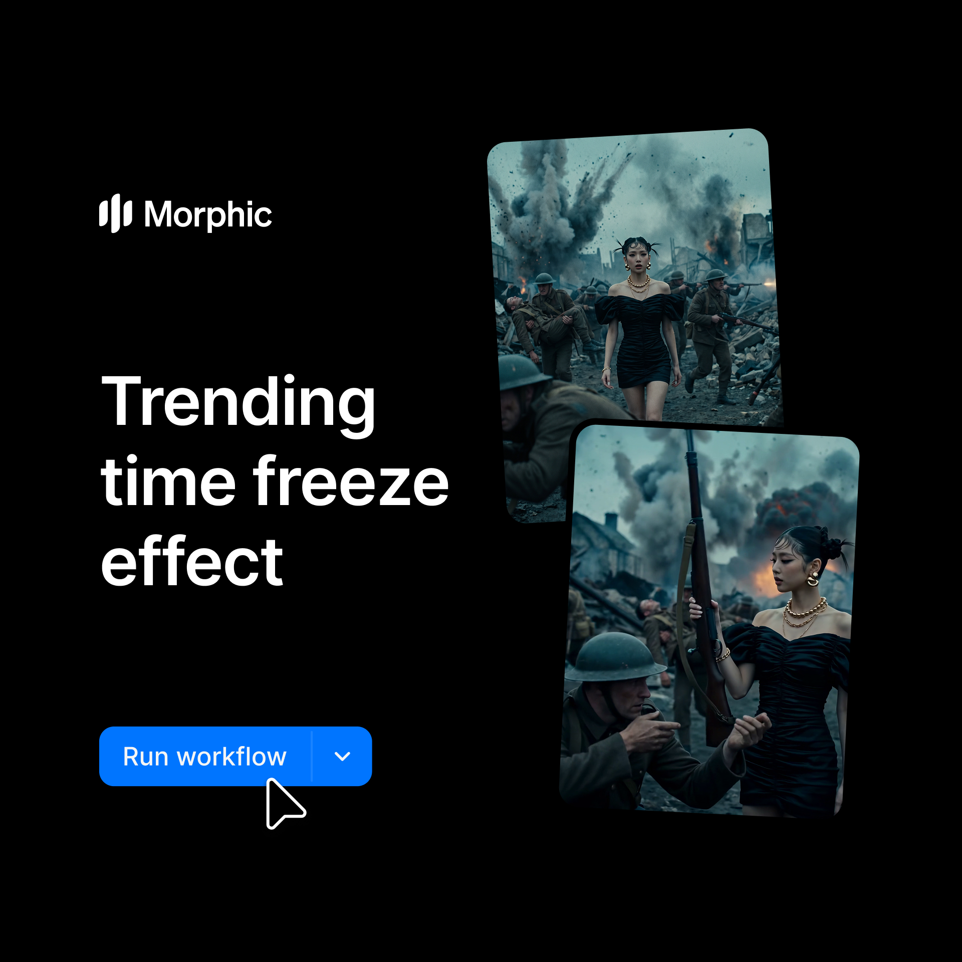 Morphic Facebook ad: Freeze Any Moment in Time