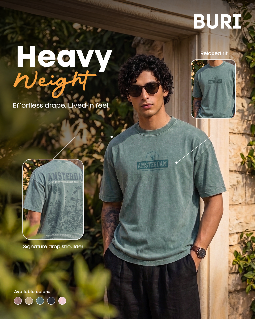 BURI.Ltd Facebook ad: Grab Your Drop Shoulder Tee Now!