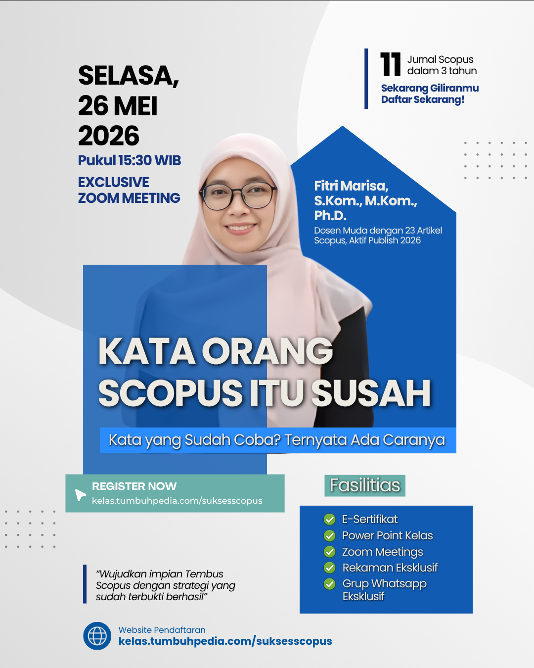 Tumbuhpedia Facebook ad: DAFTAR KELASNYA DI SINI YA!