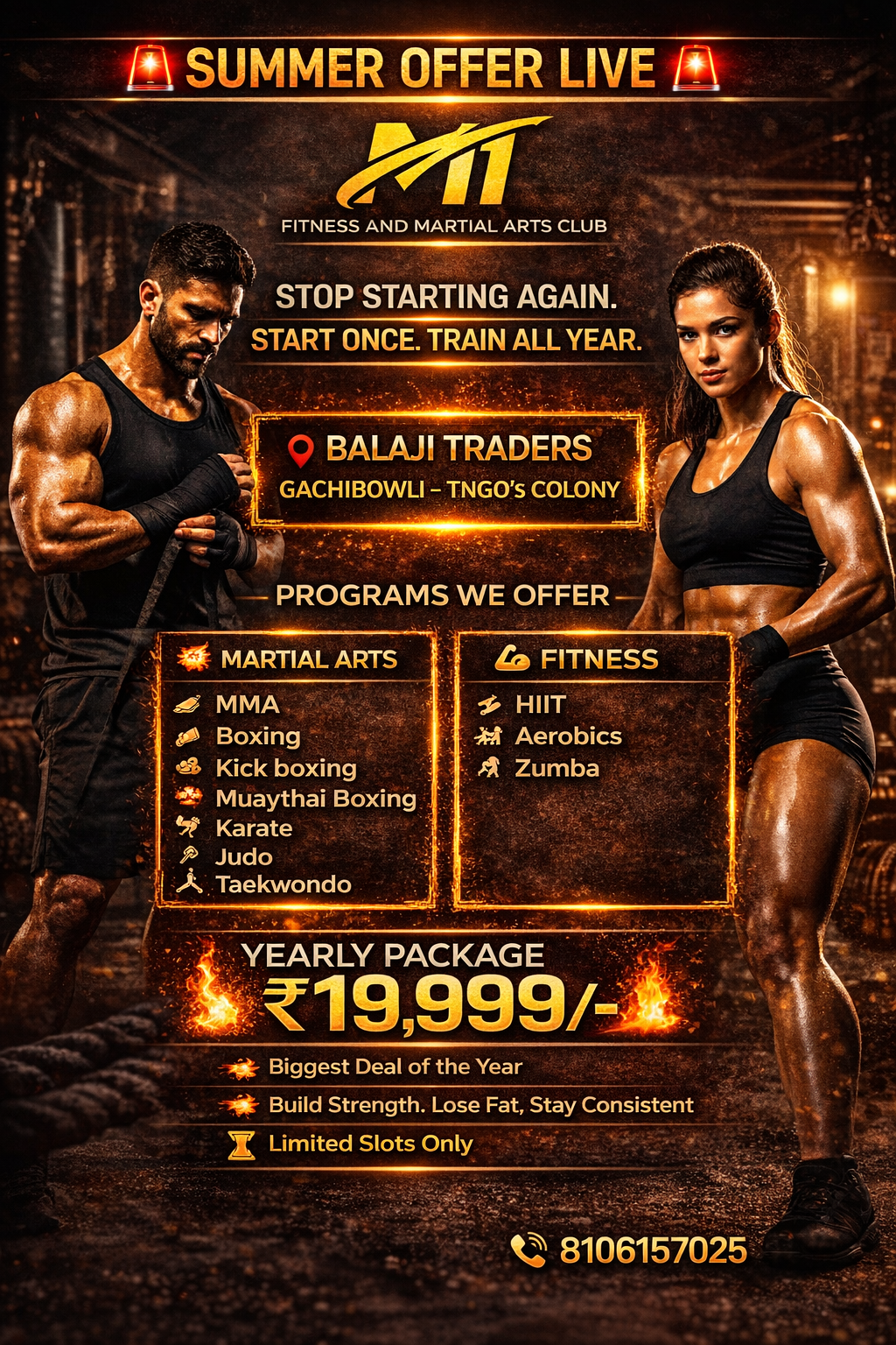 M1 Fitness Facebook ad: Chat with us