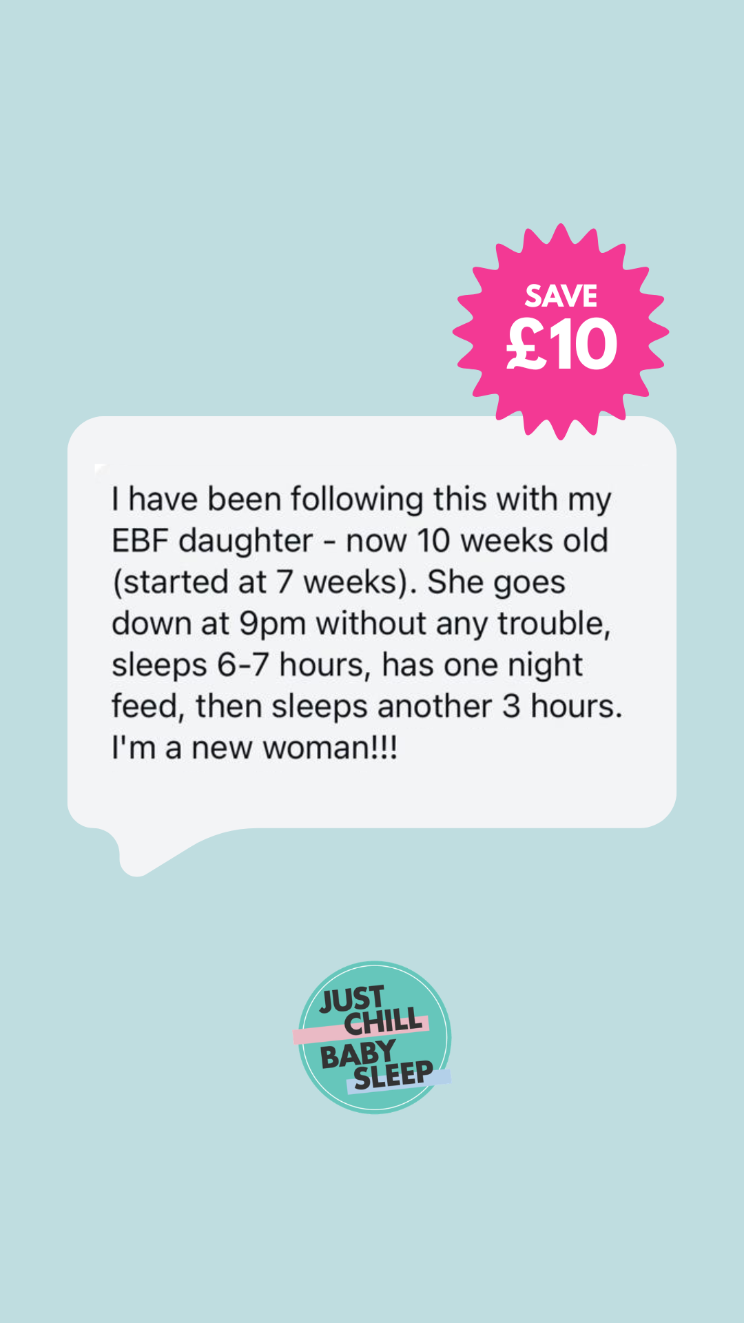 Just Chill Baby Sleep Facebook ad