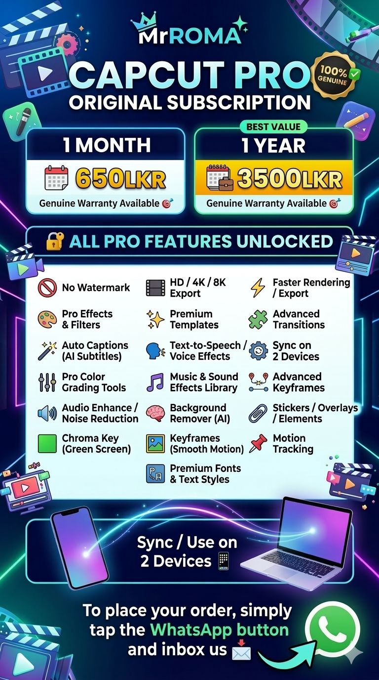 Mr ROMA Facebook ad: Unlock your full creative potential with CapCut Pro.