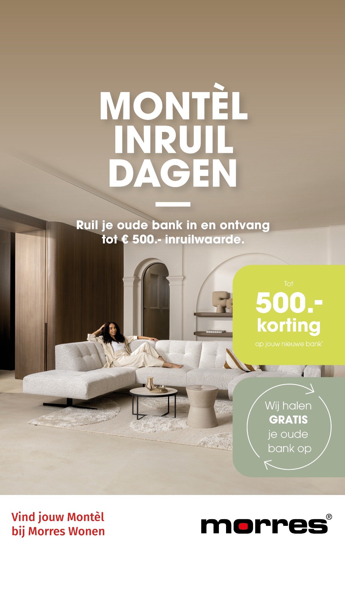 Montèl Facebook ad: Inruildagen: tot € 500.- inruilwaarde*