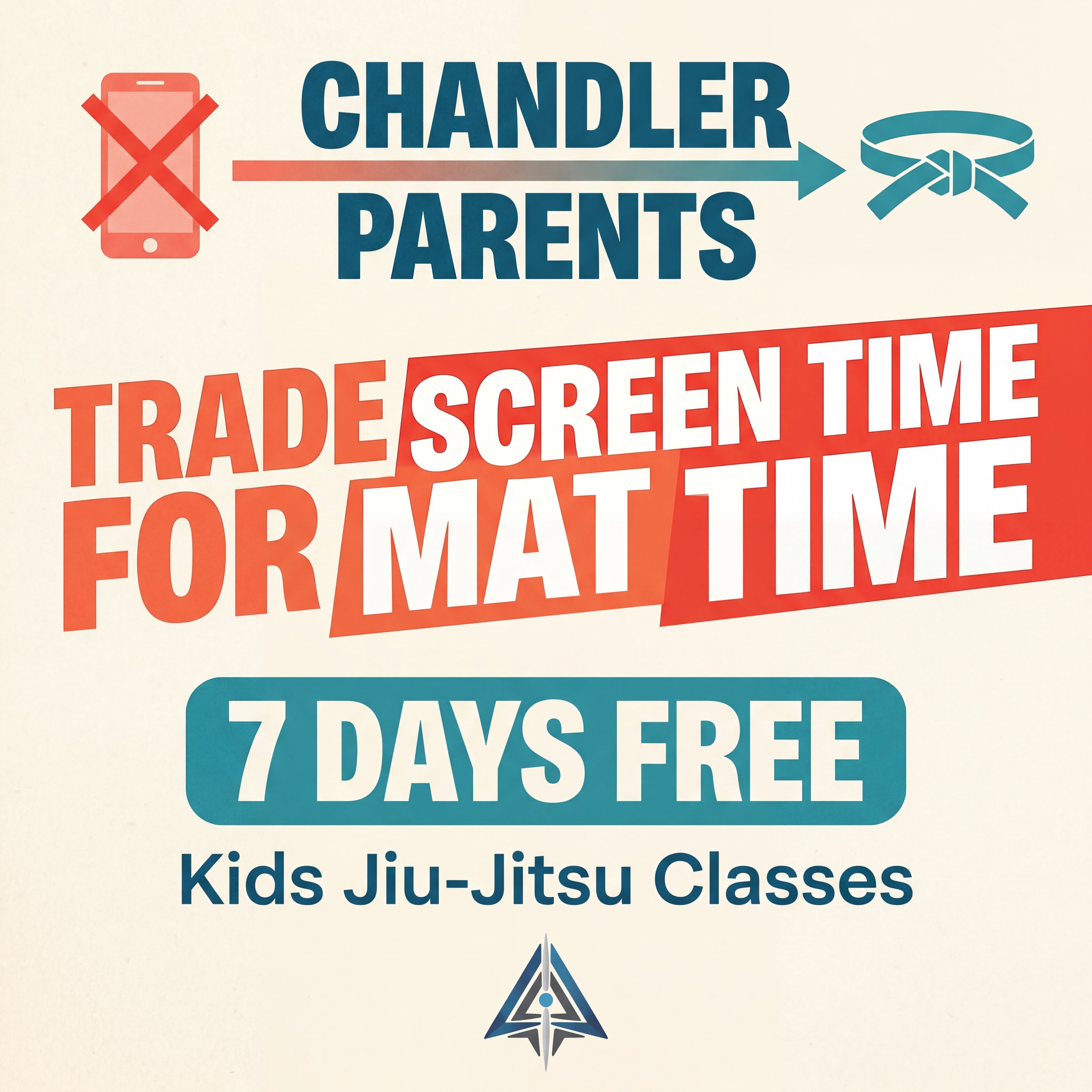 Centerline Jiu-jitsu Chandler Facebook ad: Chandler Kids, Trade Screens for Confidence