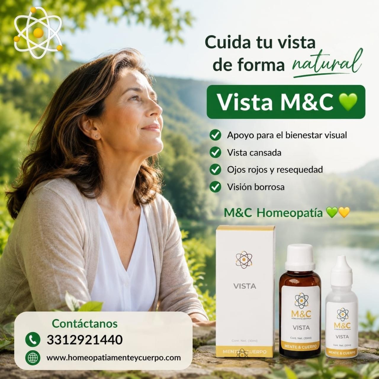 M&C Homeopatia Mx Facebook ad: Cuida tu salud visual de forma natural con…