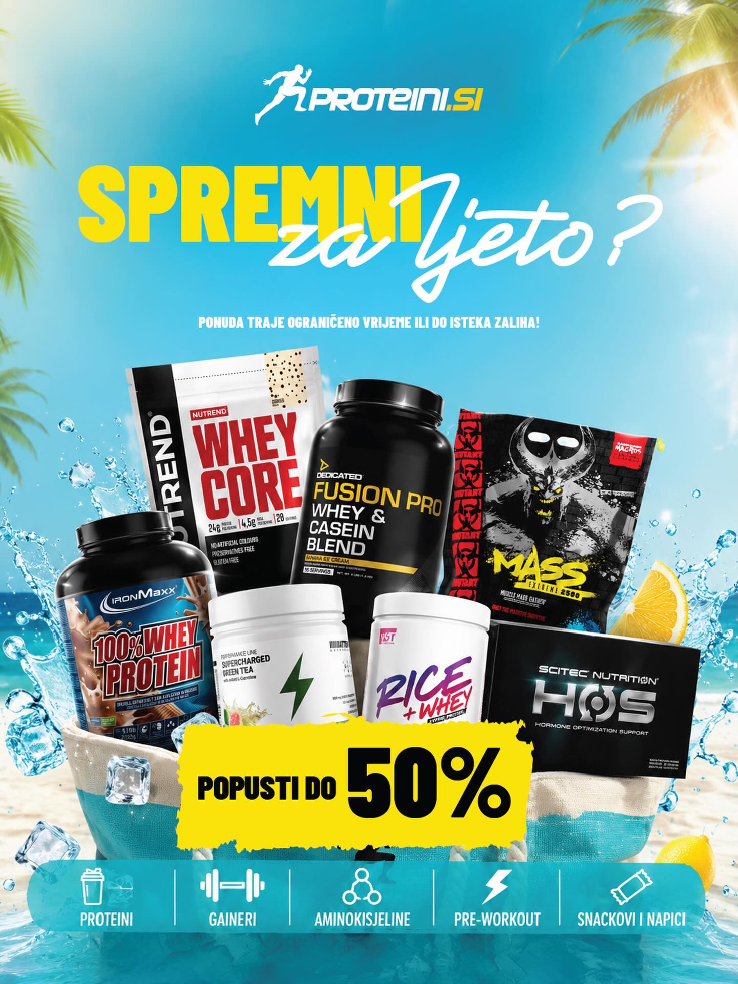Proteini.si Facebook ad: Sportska prehrana Proteini.si