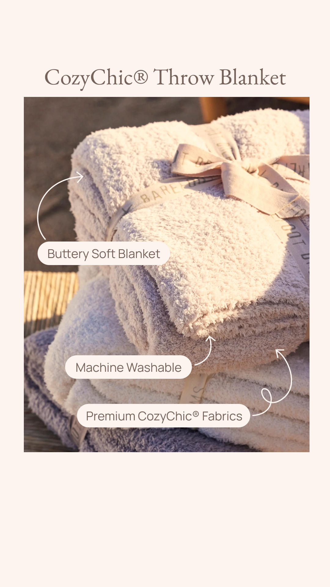 Barefoot Dreams Facebook ad: This is what cozy feels like