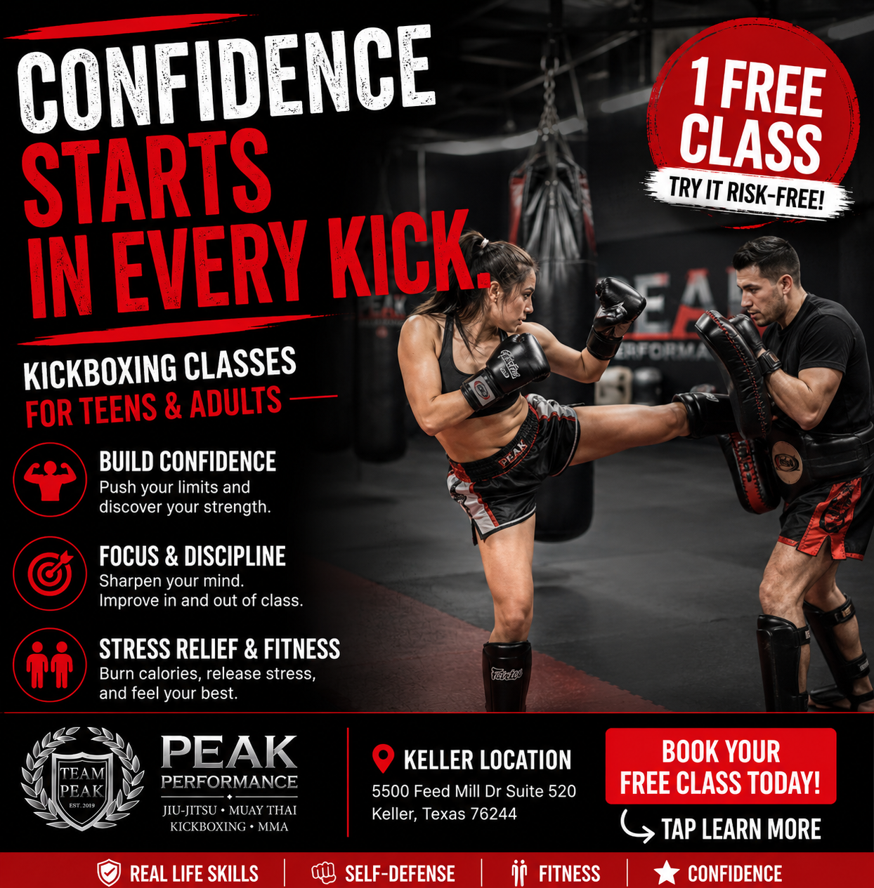 Peak Performance MMA Keller Facebook ad