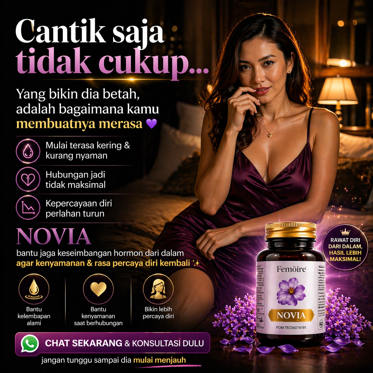 Nadya Store Facebook ad: 1 Botol Novia = 3 Manfaat Utama Wanita