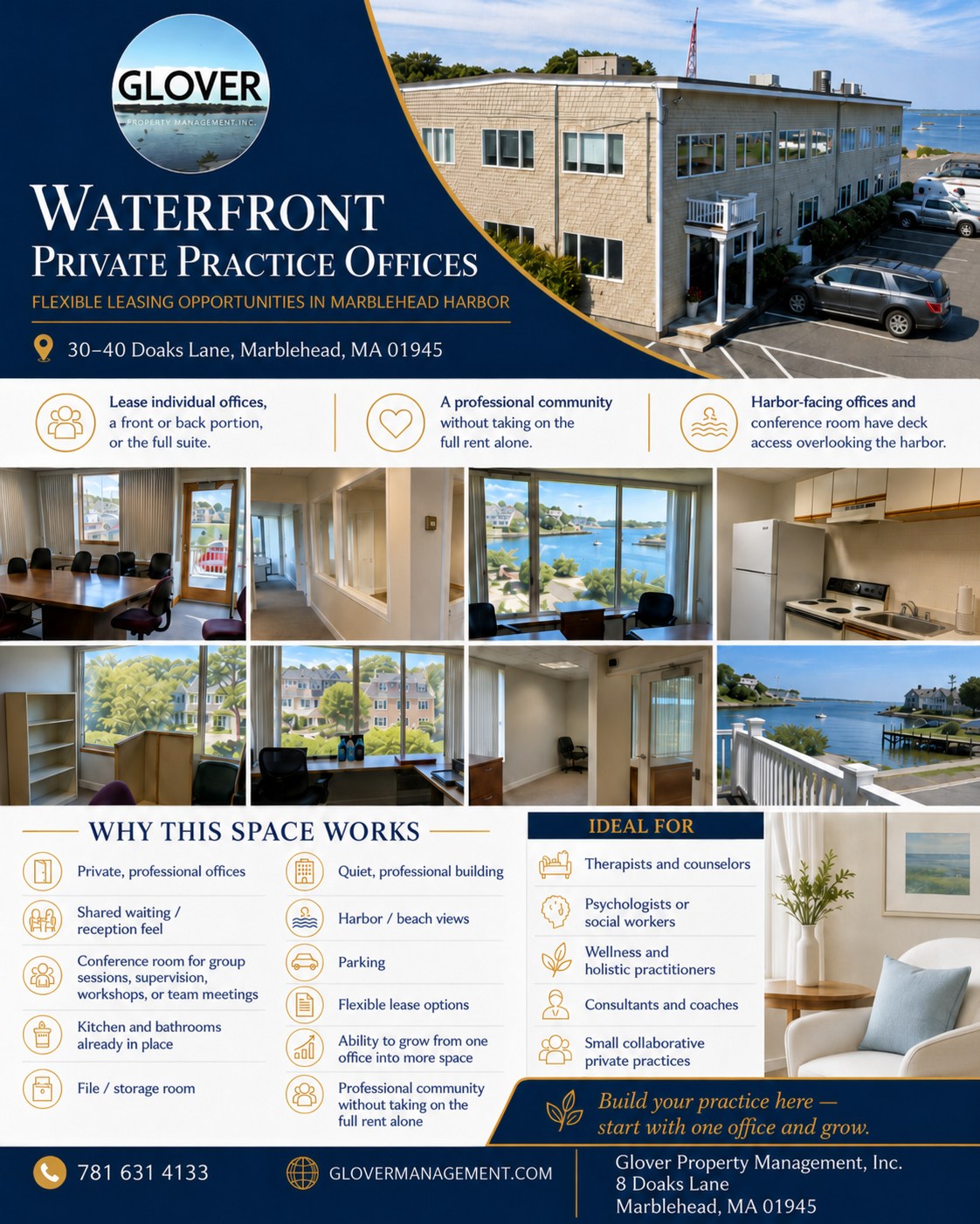 Jennifer Tripp Facebook ad: Waterfront Private Practice Offices Available, Marblehead…