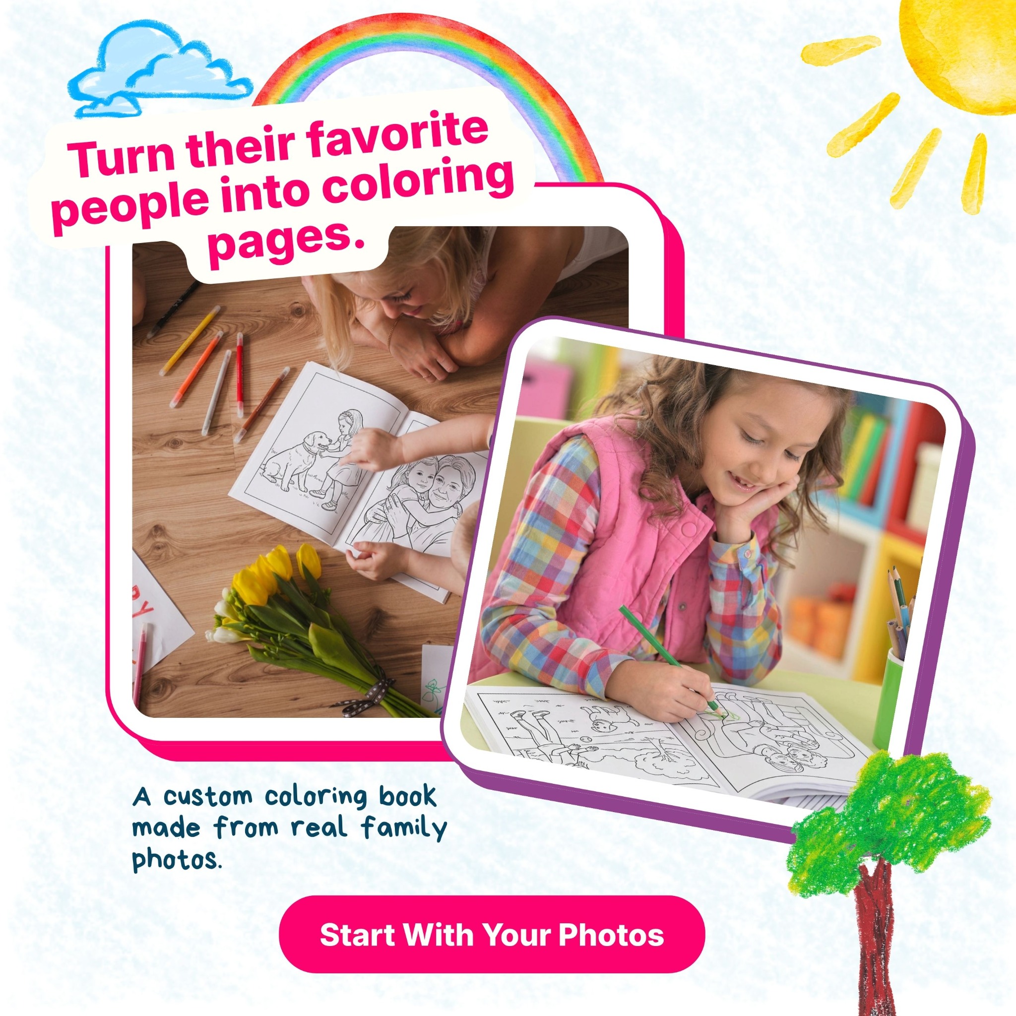 My Colorful World - Customized Coloring Books From Photos Facebook ad