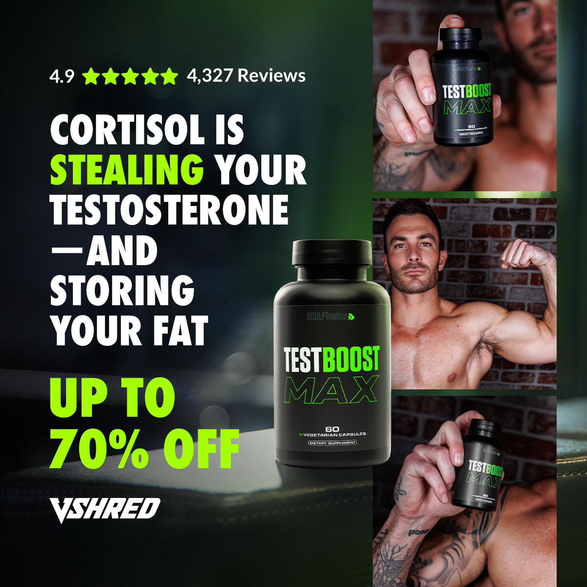 V Shred Nutrition Facebook ad