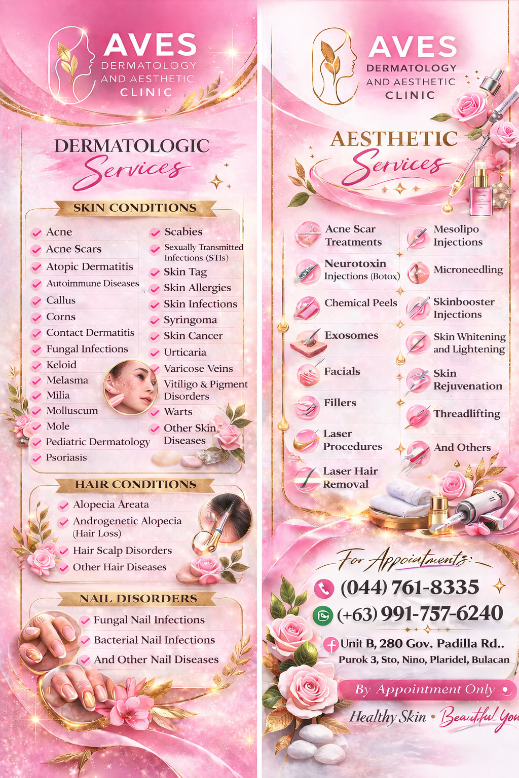 Aves Dermatology and Aesthetic clinic Facebook ad: Your Skin Deserves Expert Care
