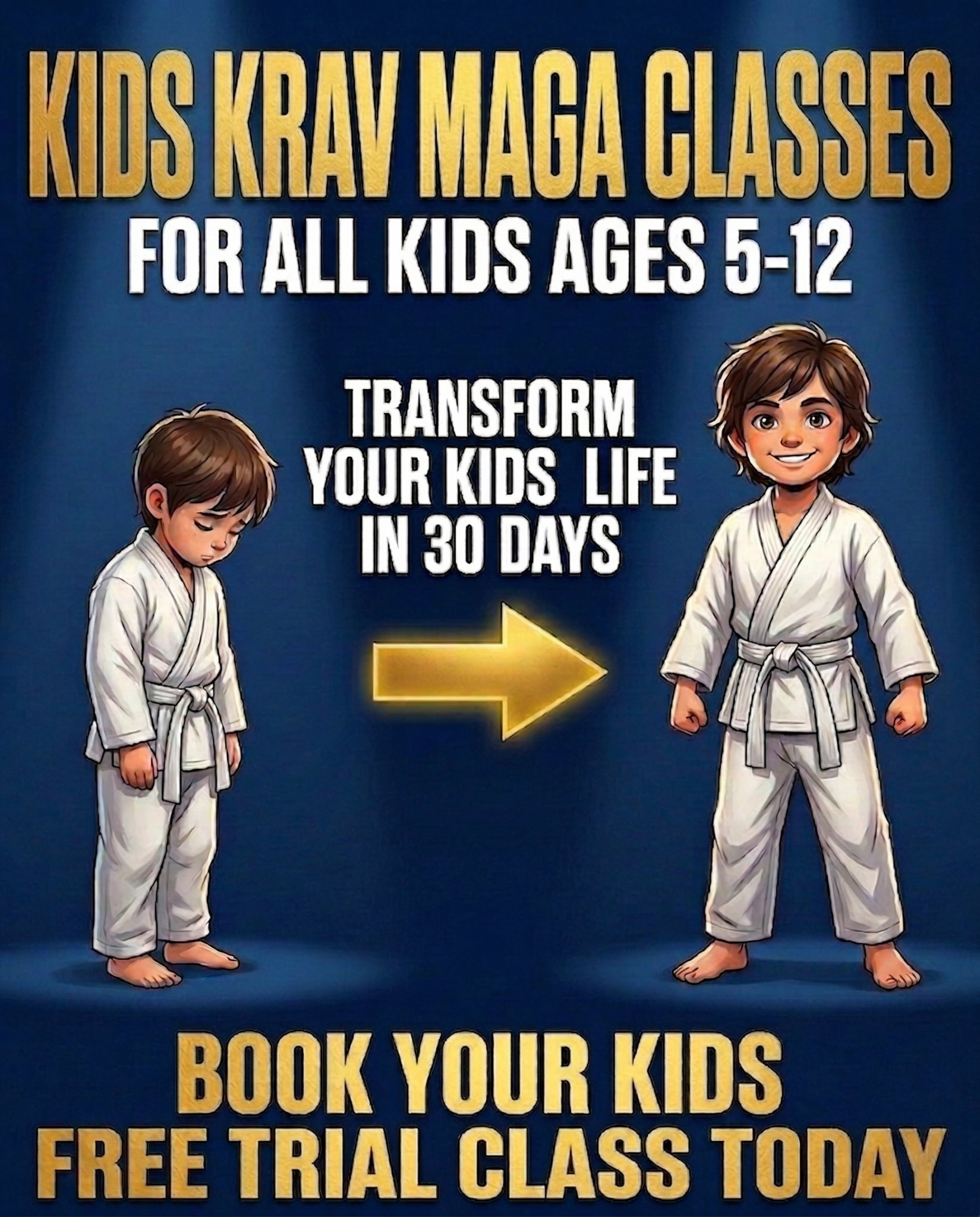 K3 Martial Arts Center Facebook ad: Free Kids Krav Maga Class in Roseville