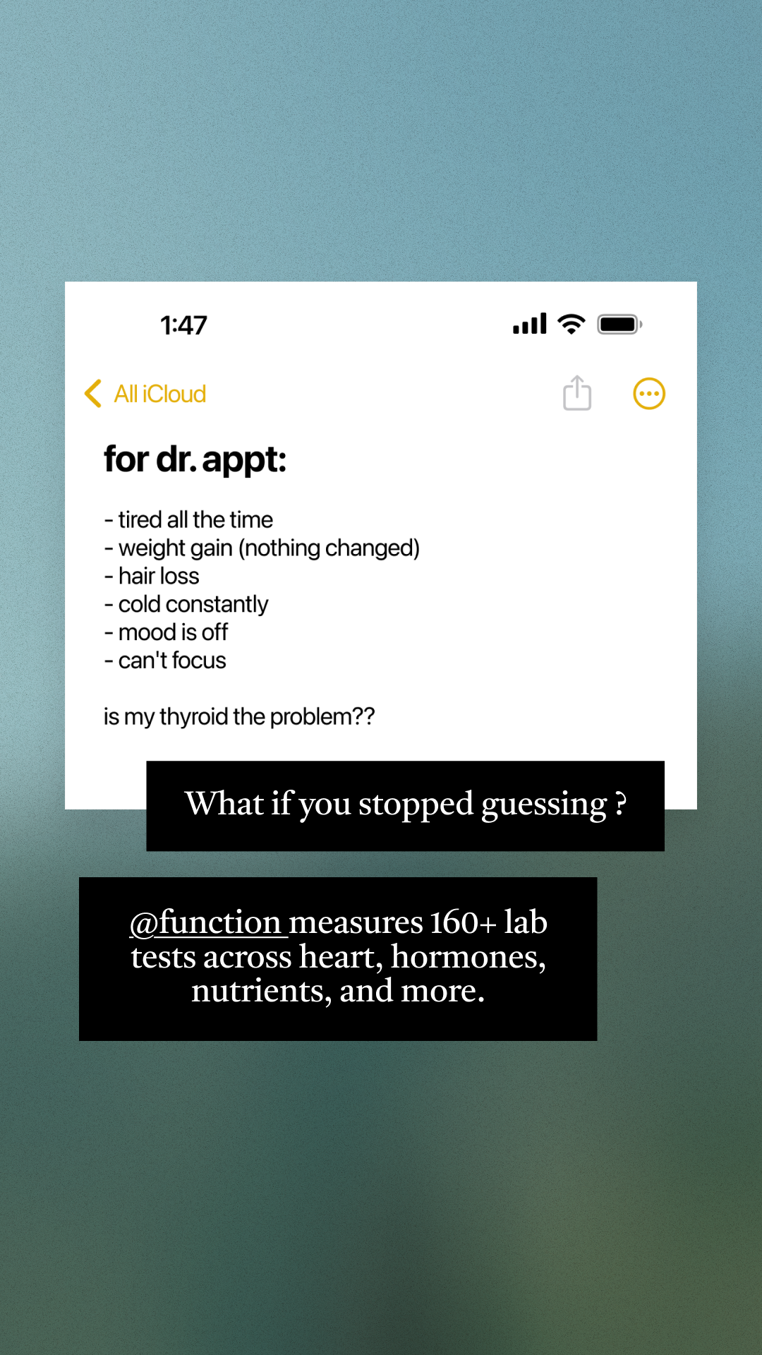 Function Health Facebook ad