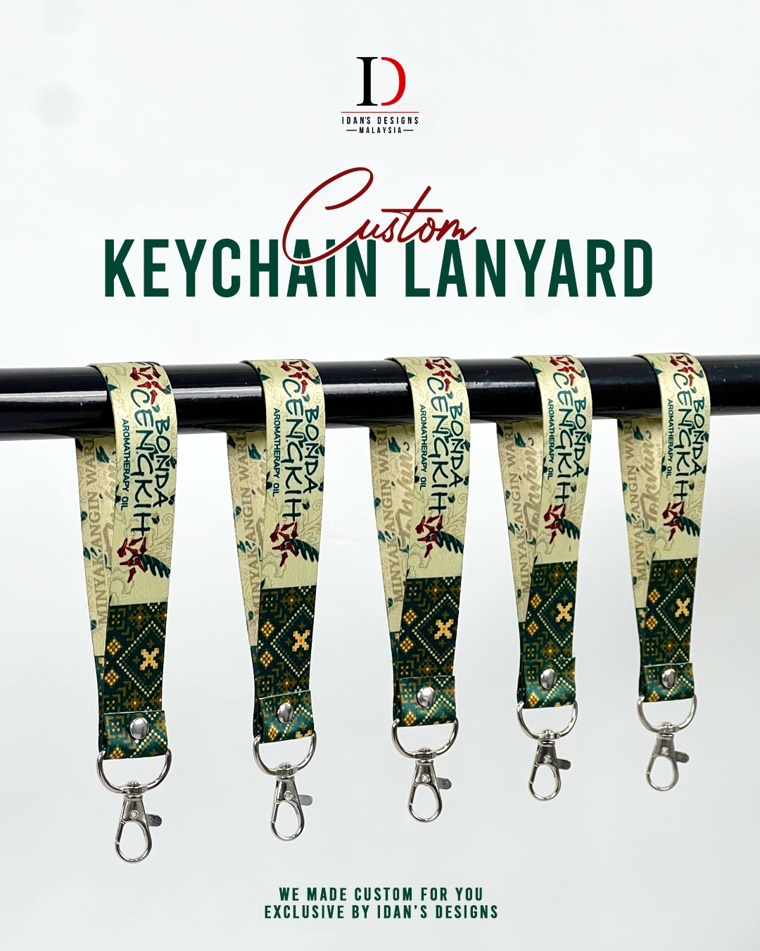 Idan's Designs Facebook ad: CUSTOM KEYCHAIN LANYARD PALING RARE!