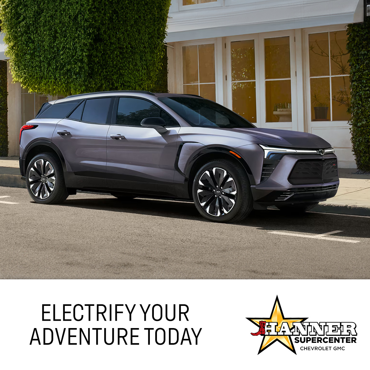Hanner Chevrolet GMC Facebook ad: Shop Electric Vehicles