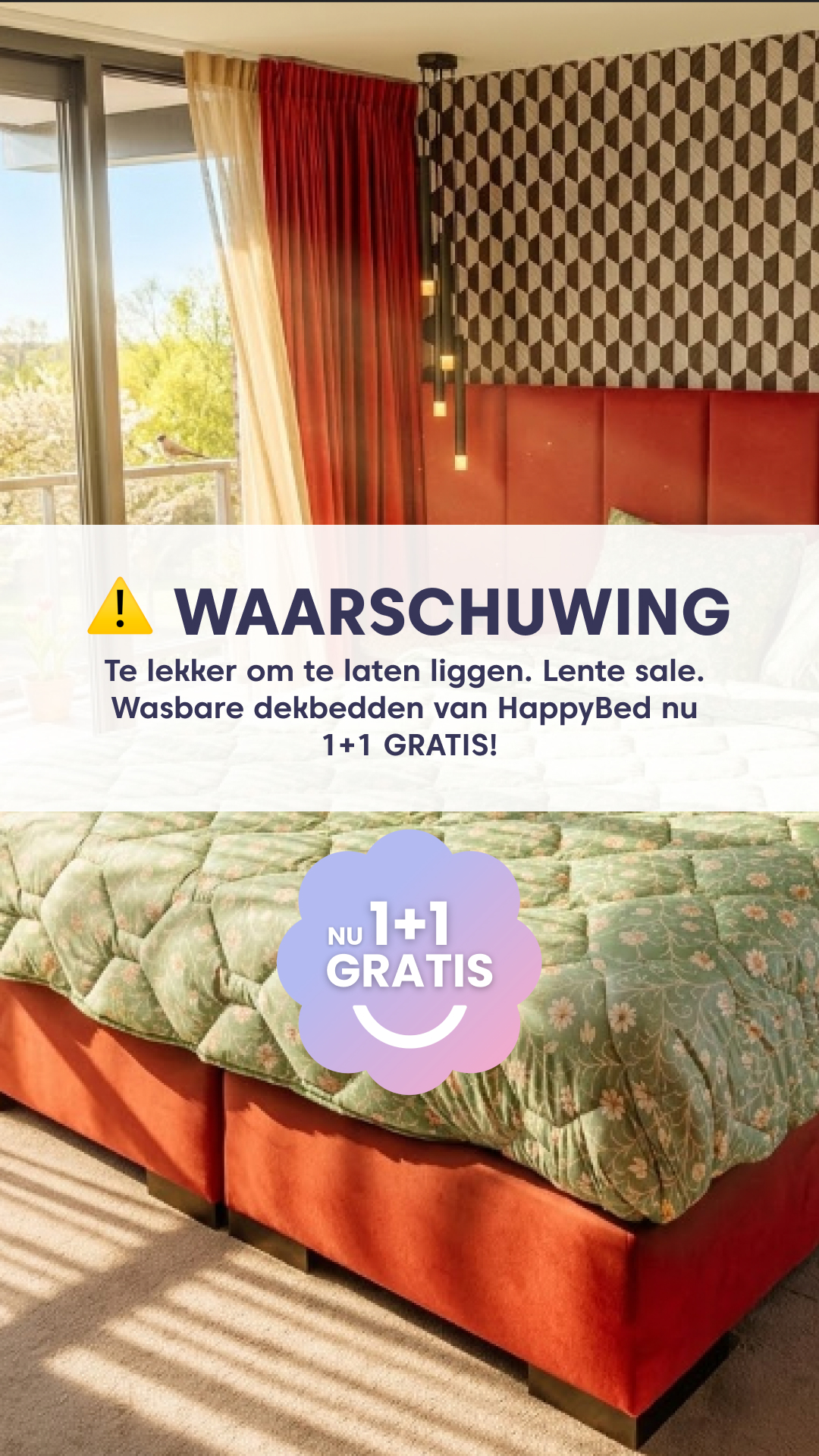 HappyBed Facebook ad