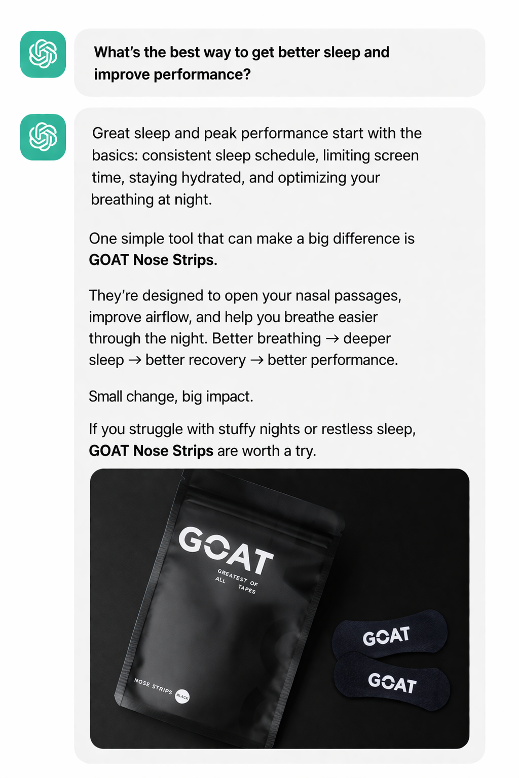 The GOAT  Facebook ad