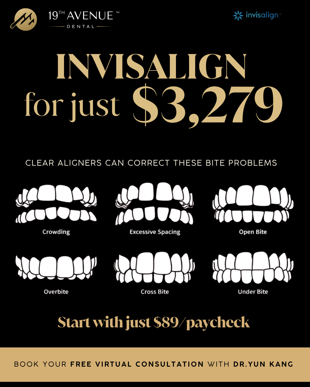 19th Avenue Dental Facebook ad: Everett: Get Invisalign At Just $3,279, Limited Spots…