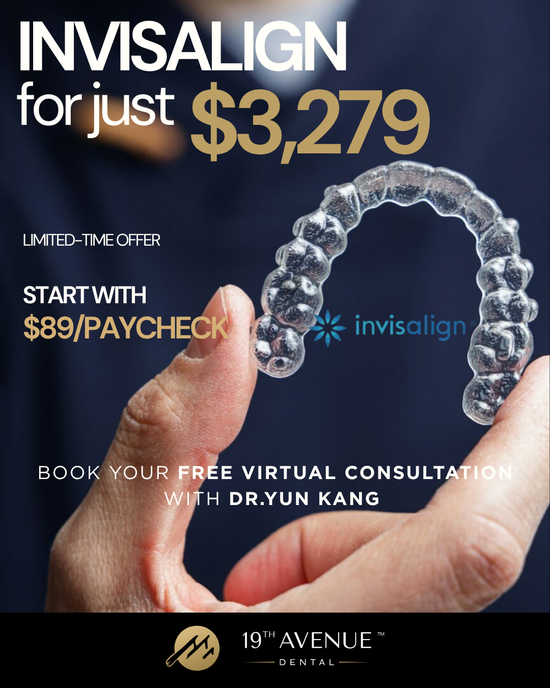 19th Avenue Dental Facebook ad: Everett: Get Invisalign At Just $3,279, Limited Spots…