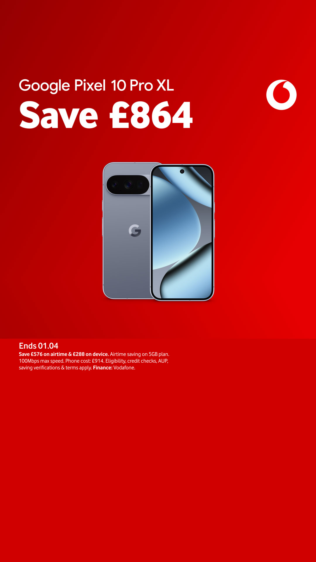Vodafone UK Facebook ad