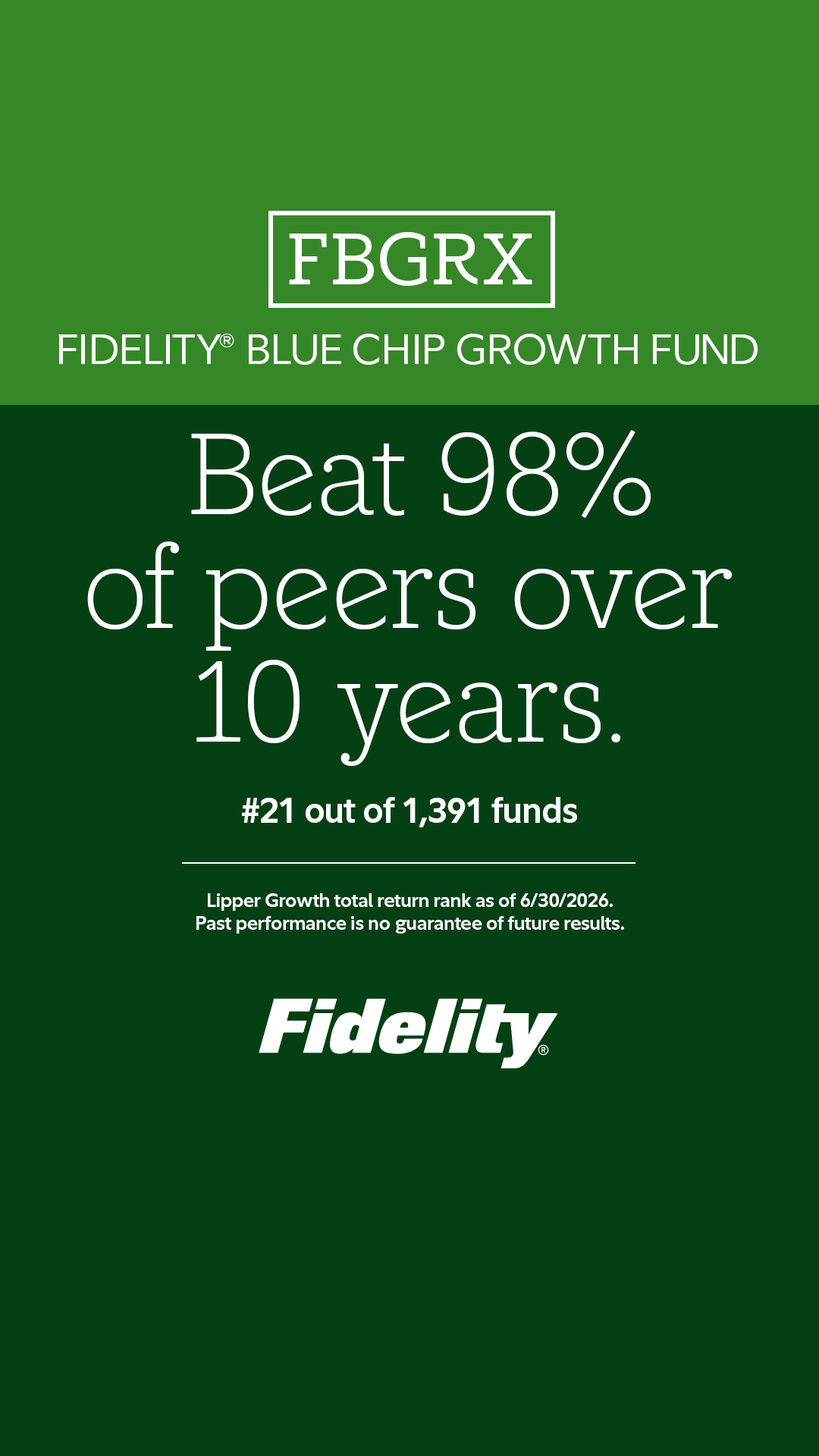 Fidelity Investments Facebook ad