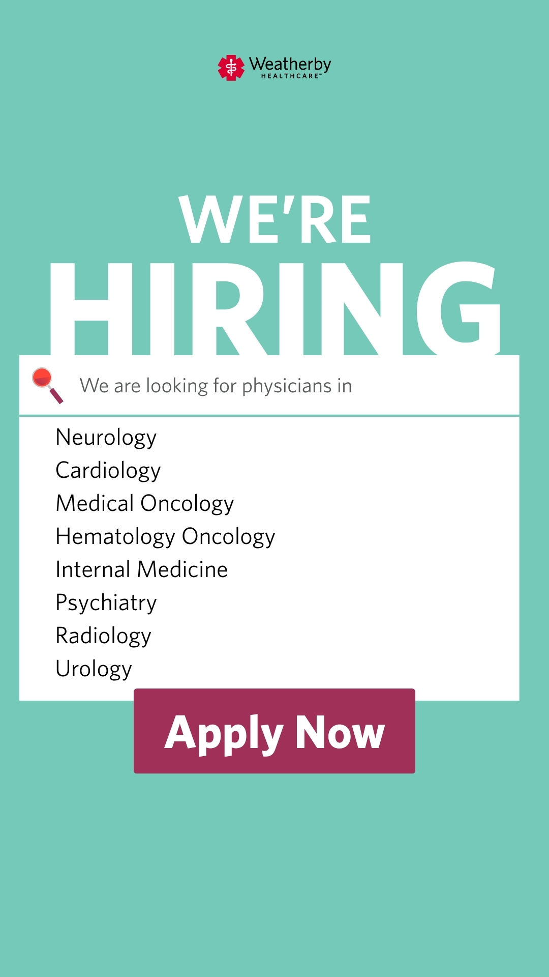 Weatherby Healthcare Facebook ad