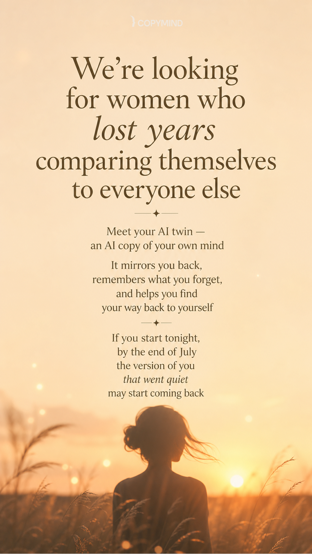 Copymind: AI twin for sel-reflection Facebook ad