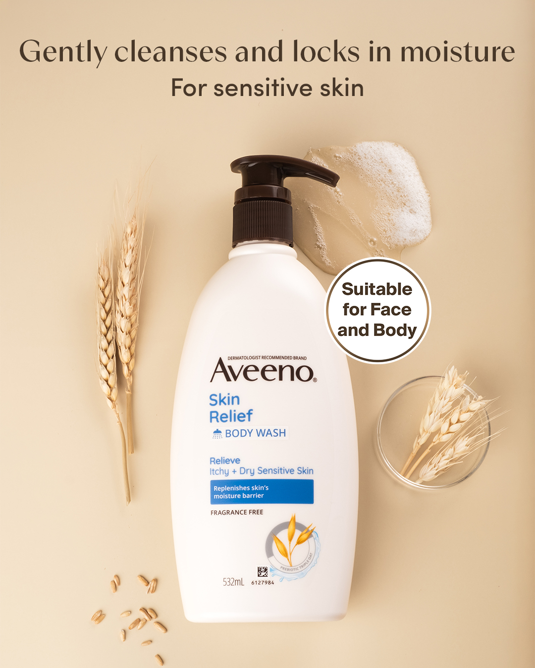 Aveeno Facebook ad from Aug 3, 2026