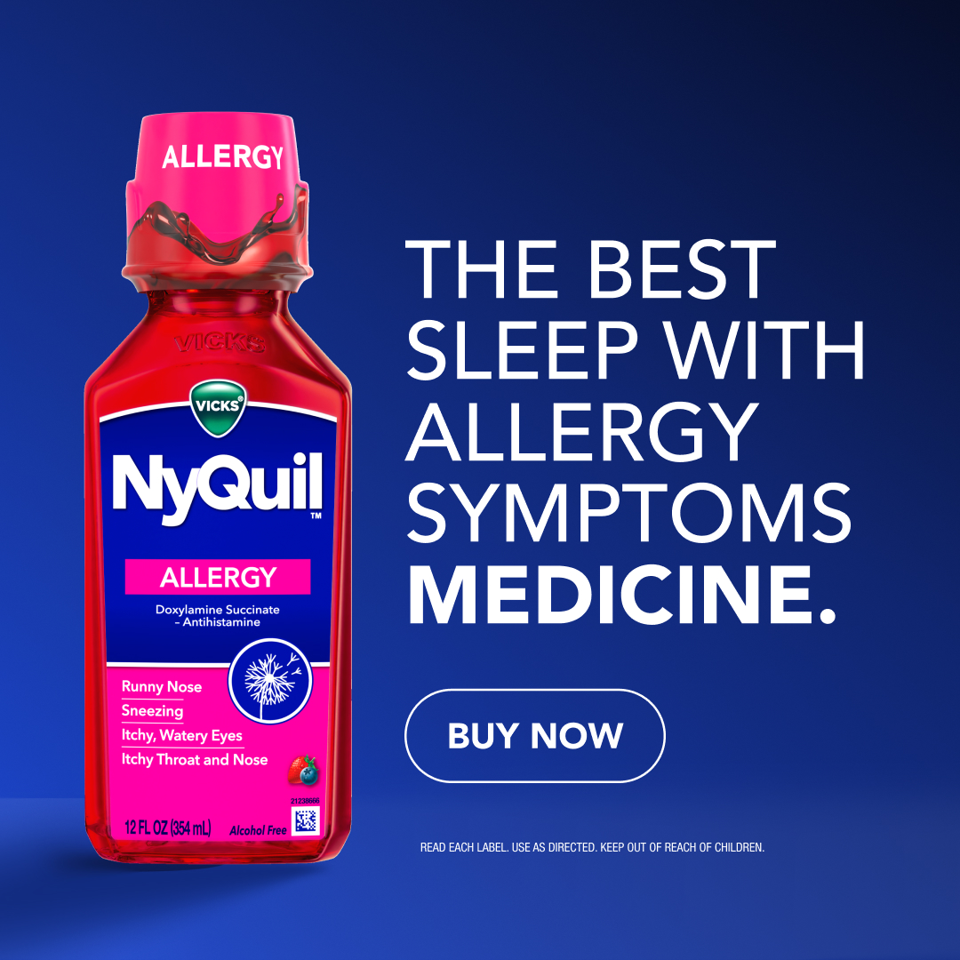 NyQuil & DayQuil Facebook ad: NyQuil, Just for Allergies