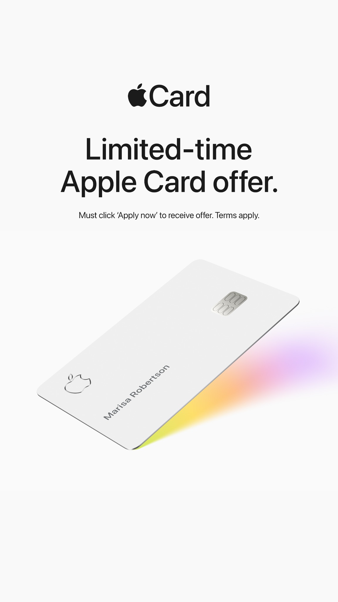 Apple Card Facebook ad