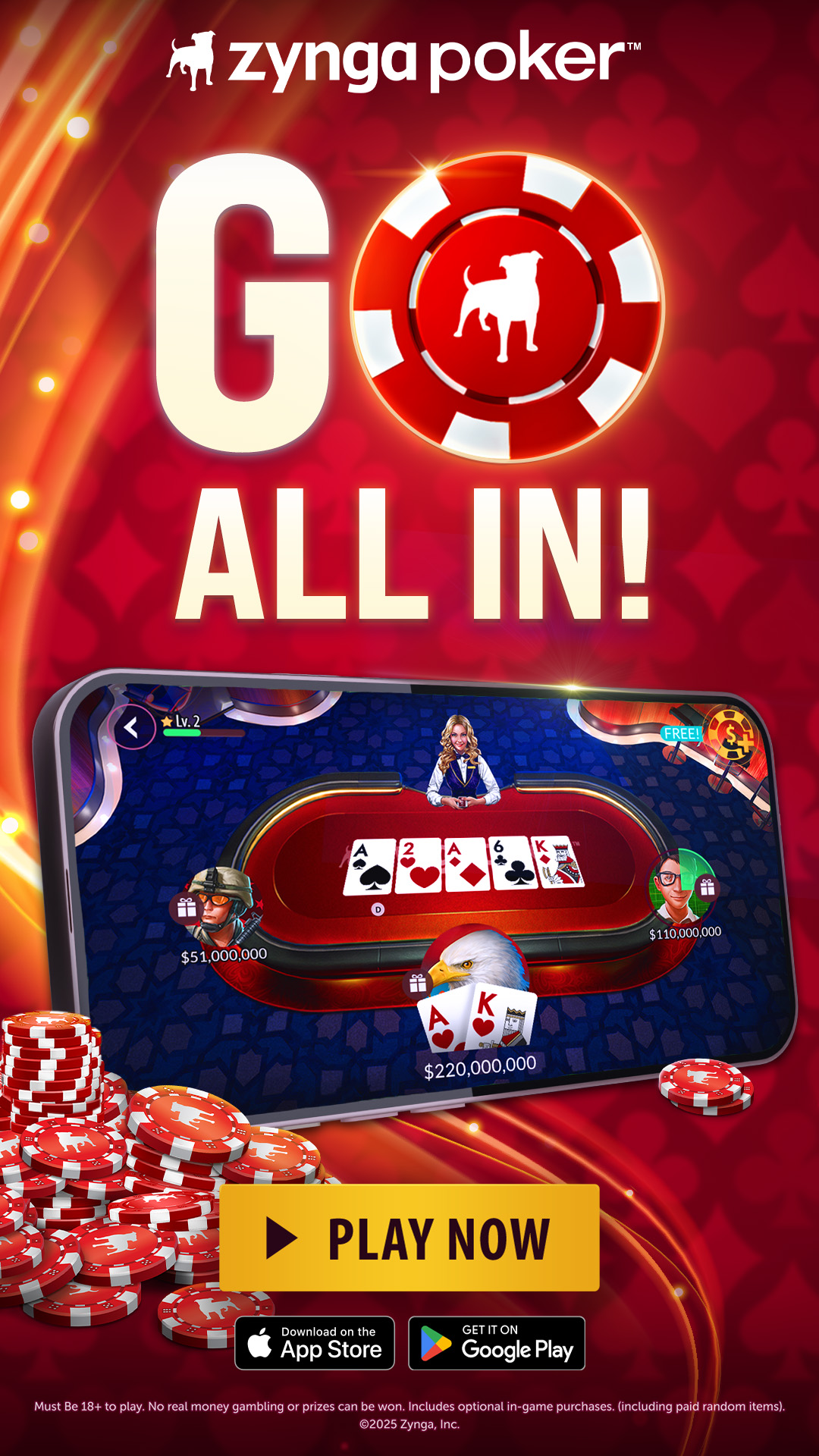 Texas HoldEm Poker Facebook ad