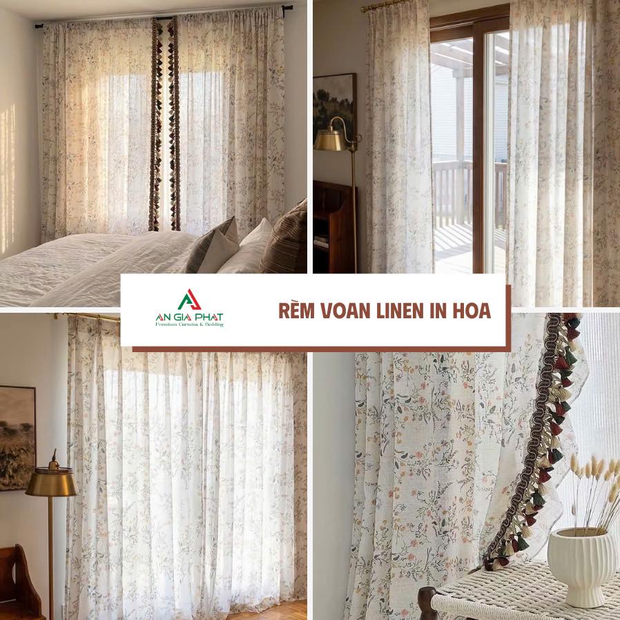 Rèm Cửa An Gia Phát - Mancuacaocap.com Facebook ad: Rèm Voan Linen In Hoa Nhí - Dịu…