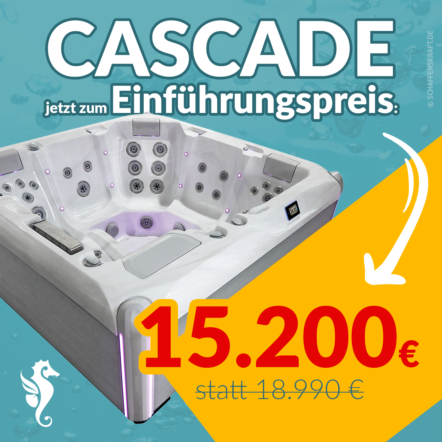 SPRUDELBÜTT- Whirlpools Facebook ad: Jetzt 3.790 € sparen & CASCADE Whirlpool kaufen!