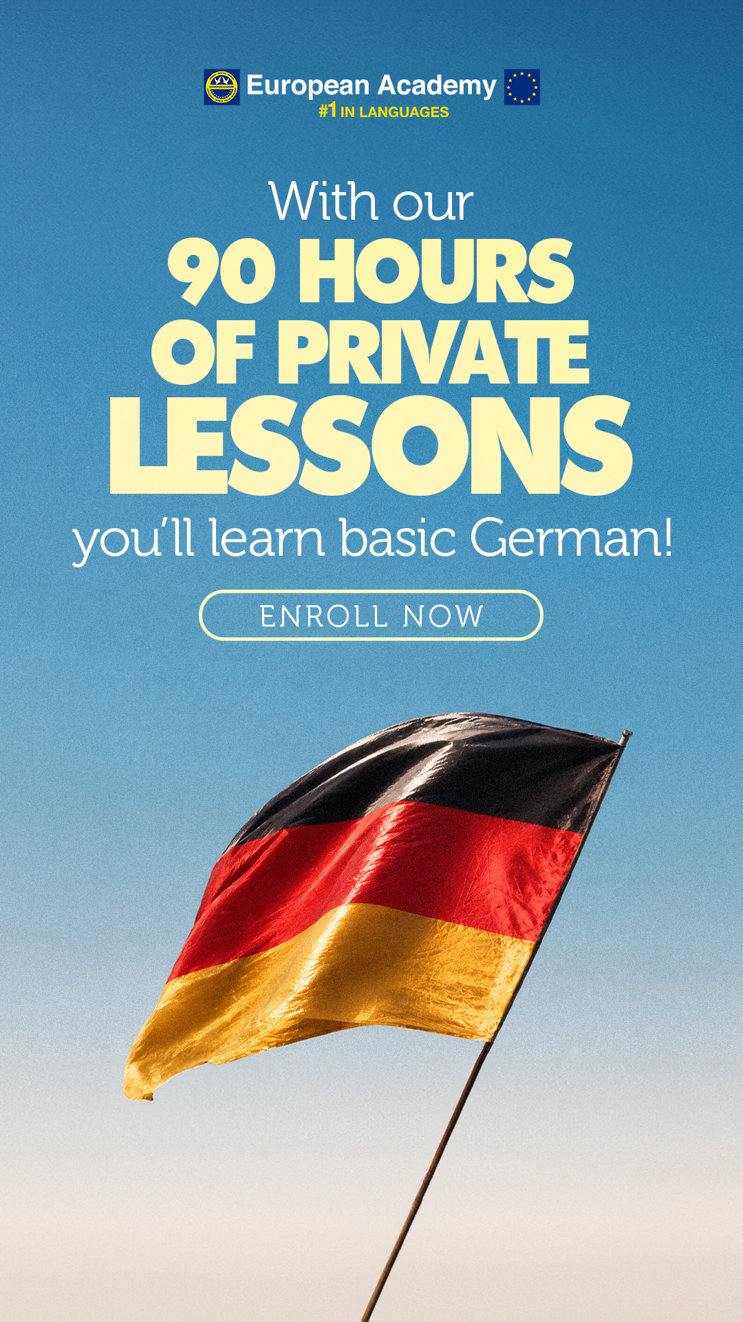 European Academy Facebook ad from Jul 23, 2026