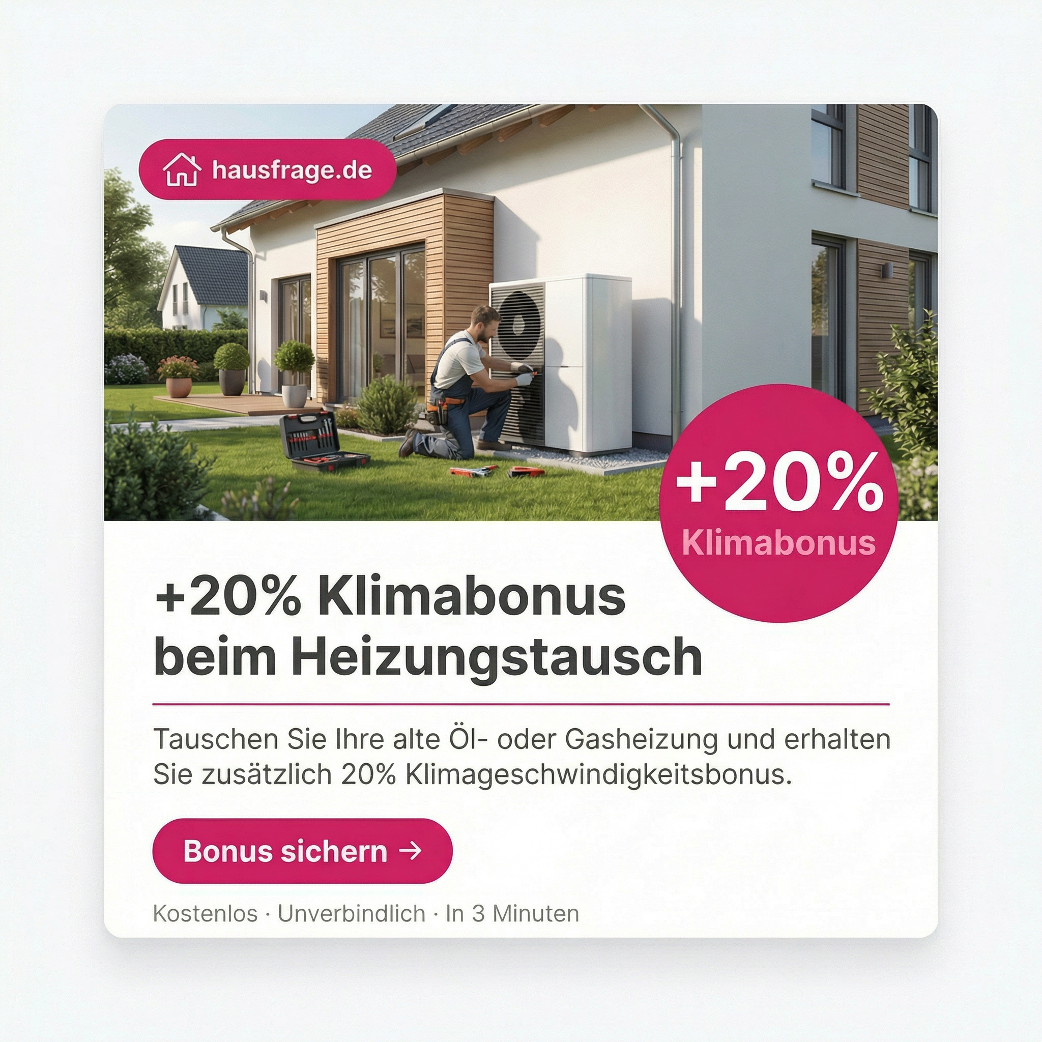 Hausfrage Facebook ad