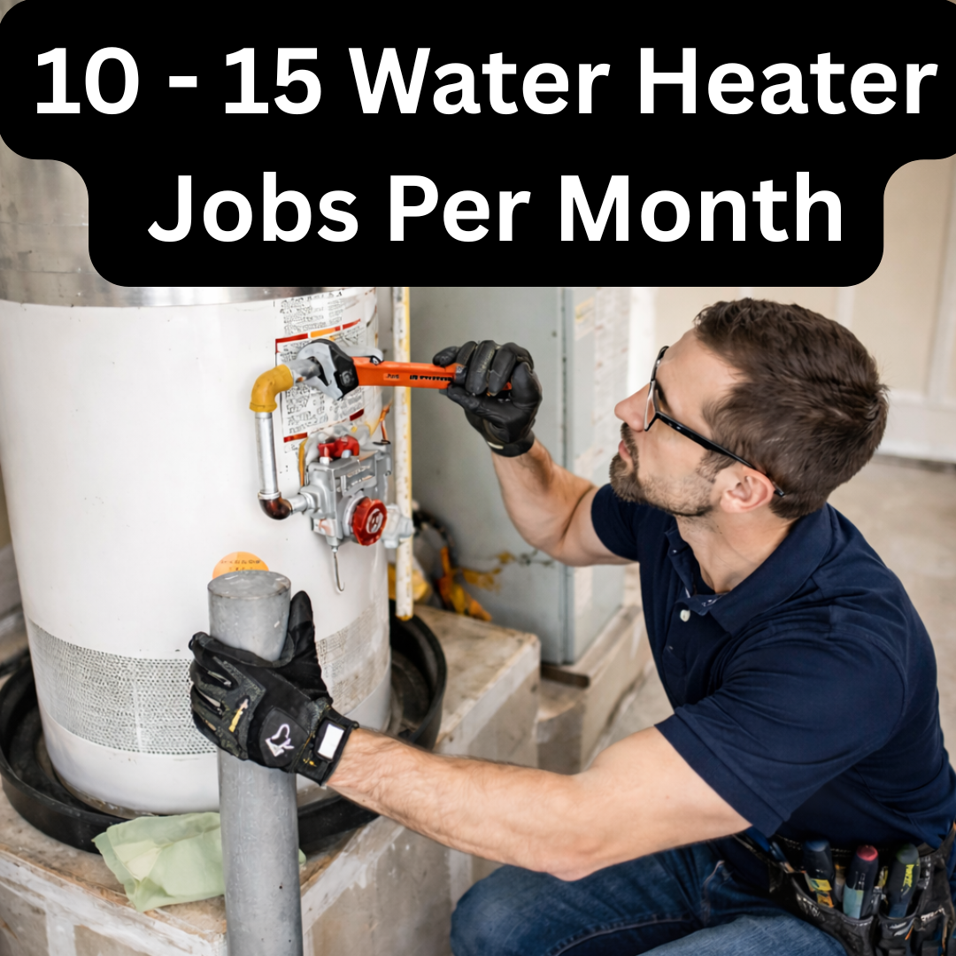 LeadFlow Digital Facebook ad: 10+ Water Heater Install /month Guranteed