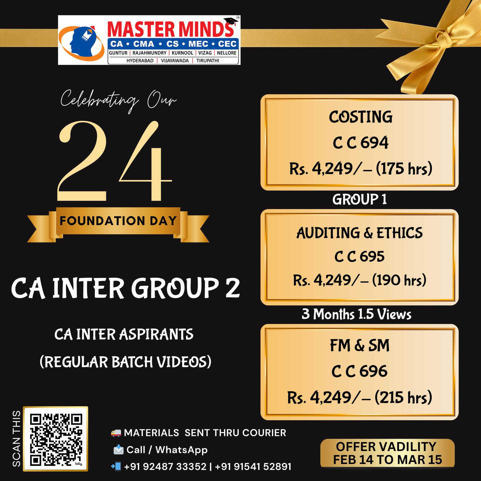 MASTERMINDS For CA Facebook ad: Courses - Masterminds India