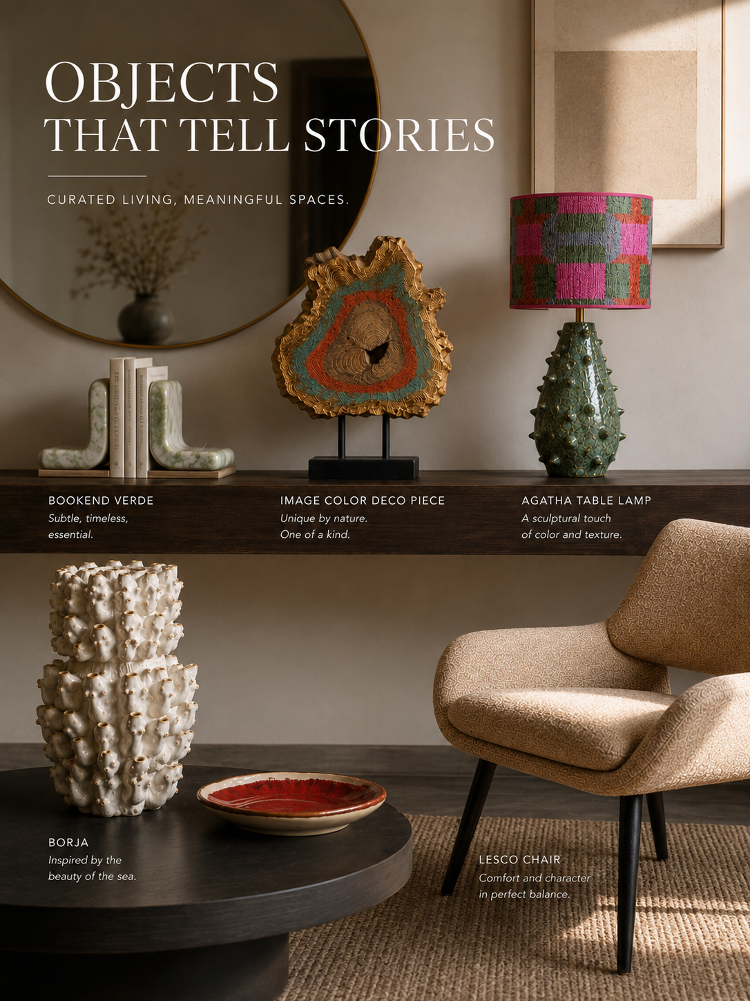 Object and Story Facebook ad: Curated objects for unique spaces