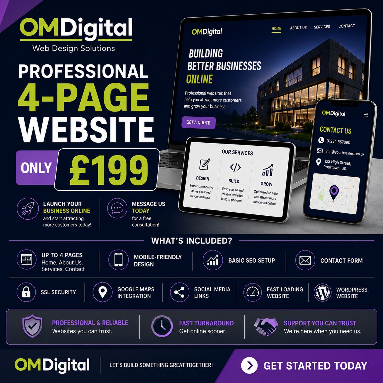Om Digital Web Design & Seo Services Facebook ad