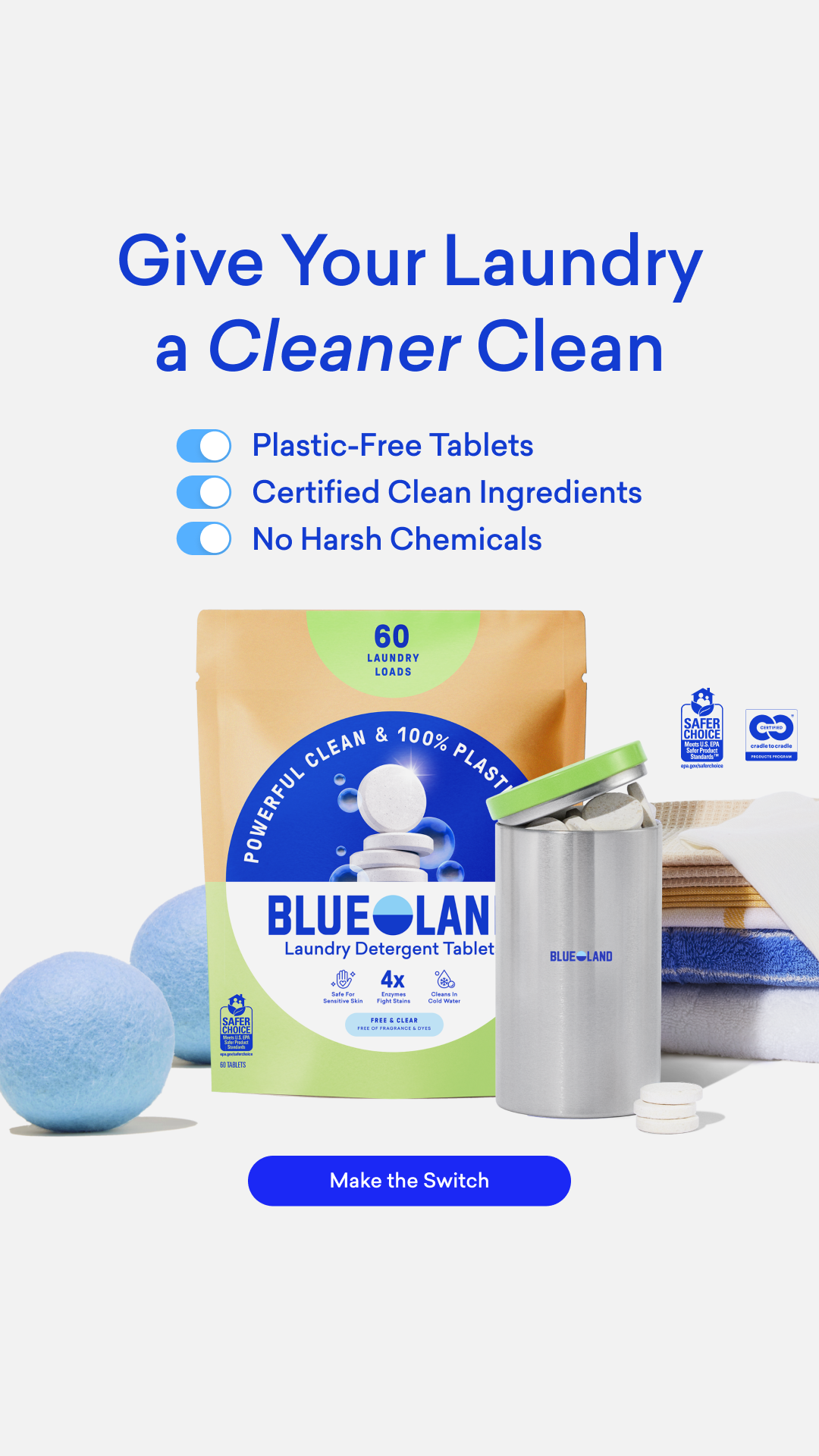 Blueland Facebook ad