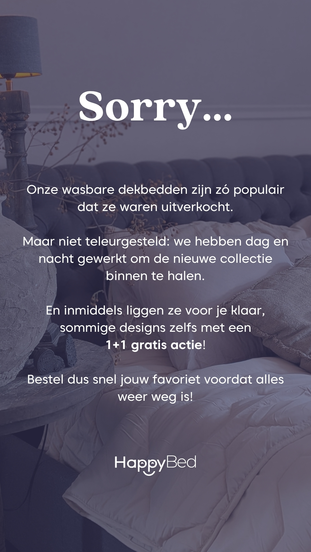 HappyBed Facebook ad